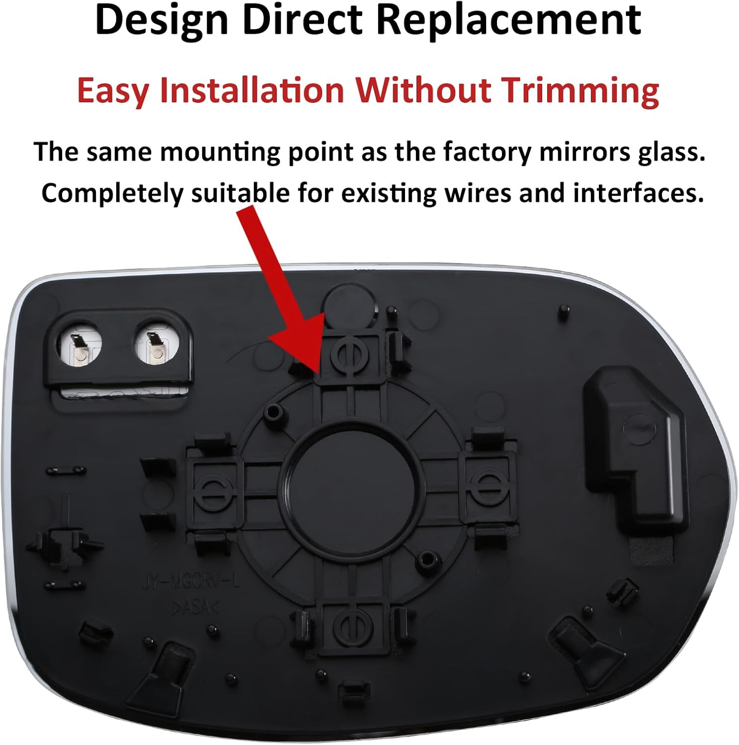 Driver Side Mirror Replacement for Honda CRV 2017 2018 2019 2020 2021 2022 - Left Side Mirror Glass, Rear View Mirrors Glass with Power Heated