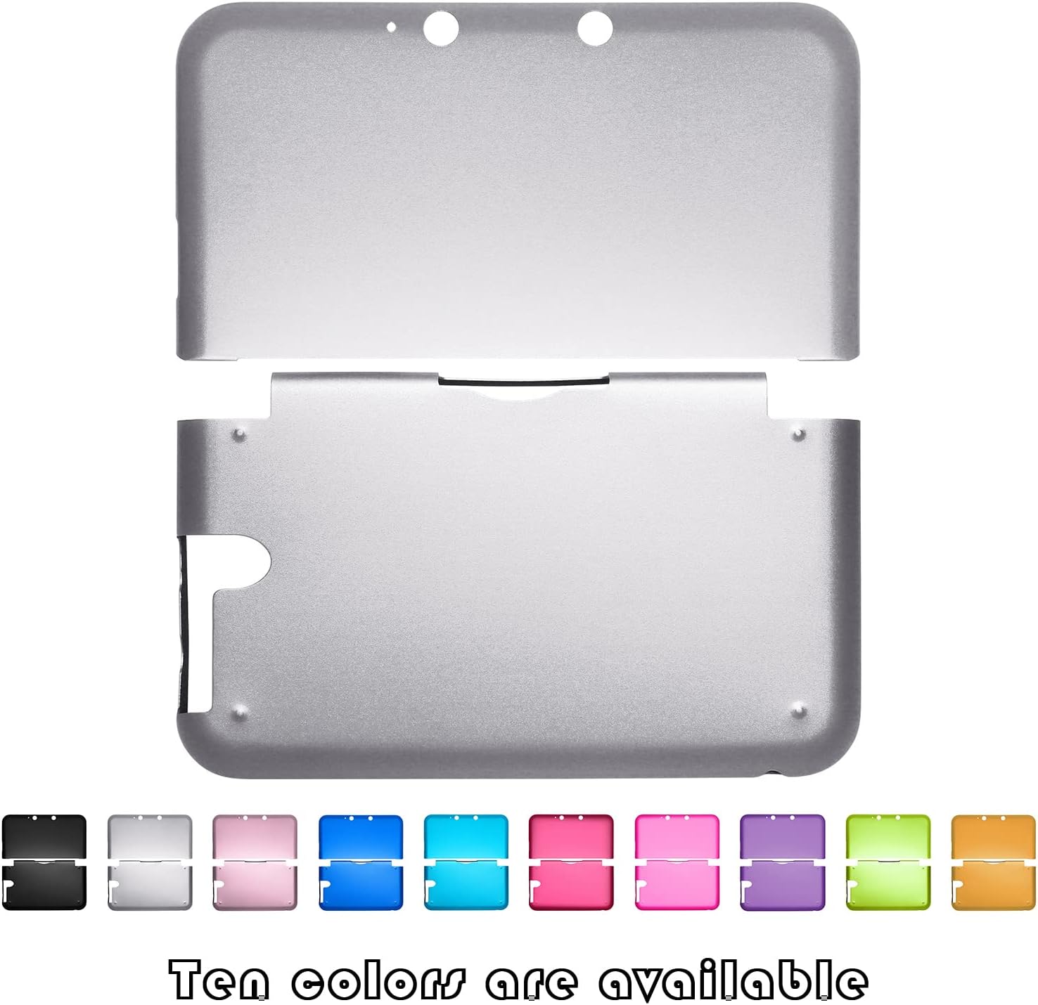 OSTENT Anti-Shock Hard Metal Box Cover Case Shell Compatible for Nintendo 3DS XL LL Color Silver : Video Games