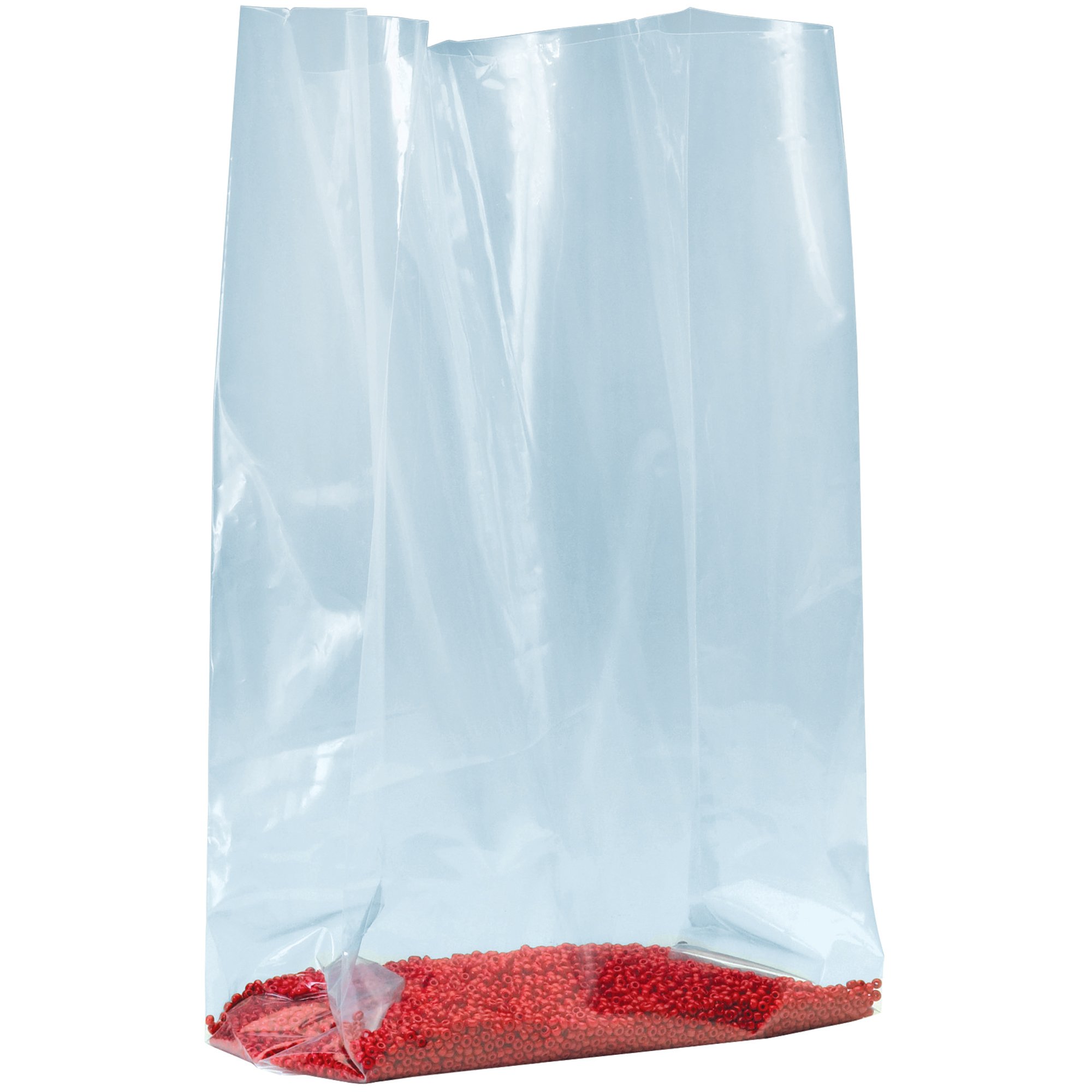 Sacs à soufflet en polypropylène de 1,5 mm grande hauteur 38 cm transparent