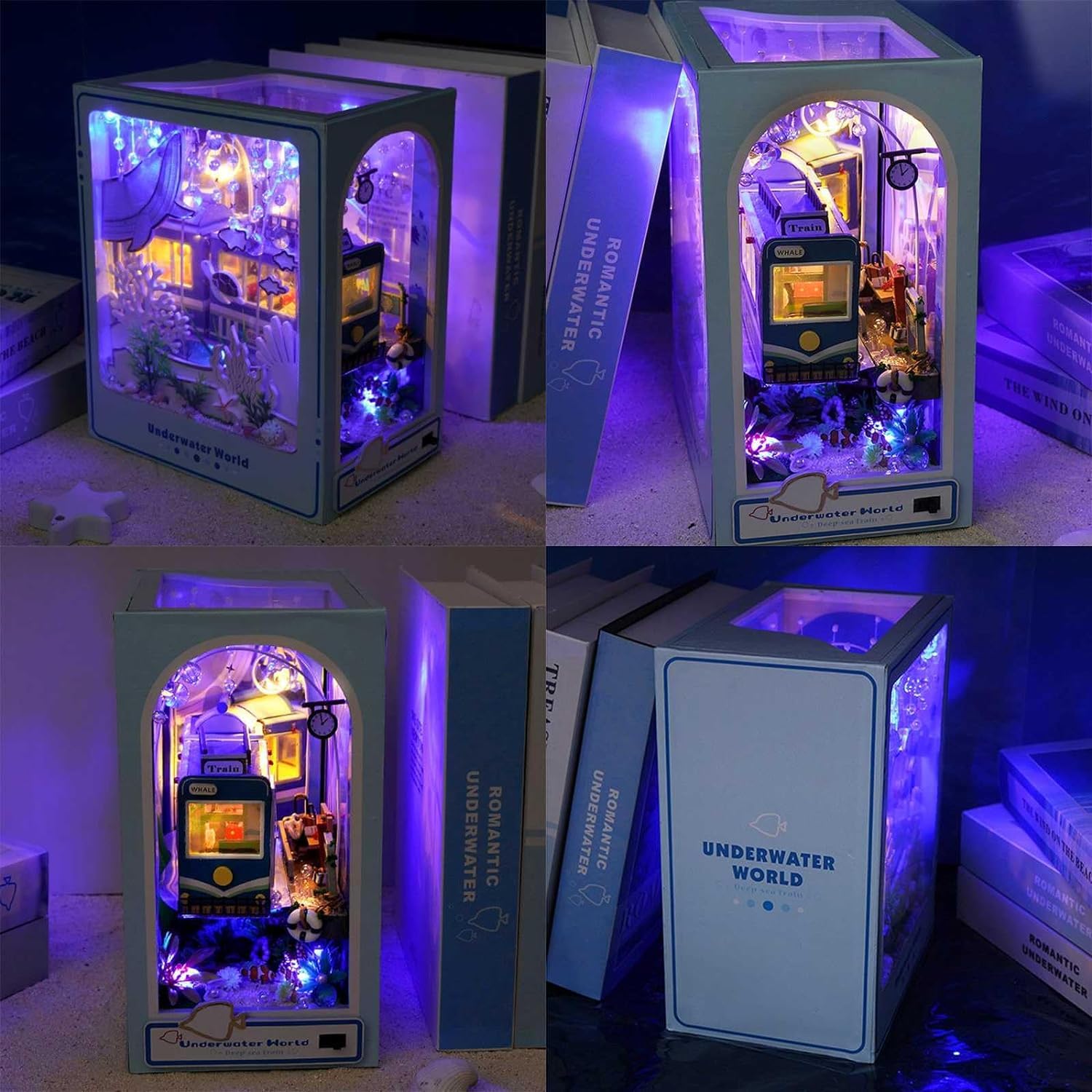 Model edukacyjny Miniaturowa biblioteka Zestaw do samodzielnego montażu książek dla dorosłych Półka na książki Wkładka dekoracyjna Aleja, Bookends Zestaw do kreatywnego budowania modeli z wielokolorow