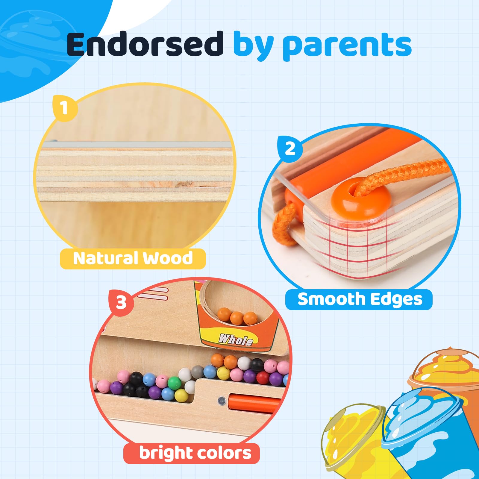 Magnetisches Farb- & Zahlenlabyrinth – Montessori-Spielzeug Aus Holz Für Kinder Ab 3 Jahren