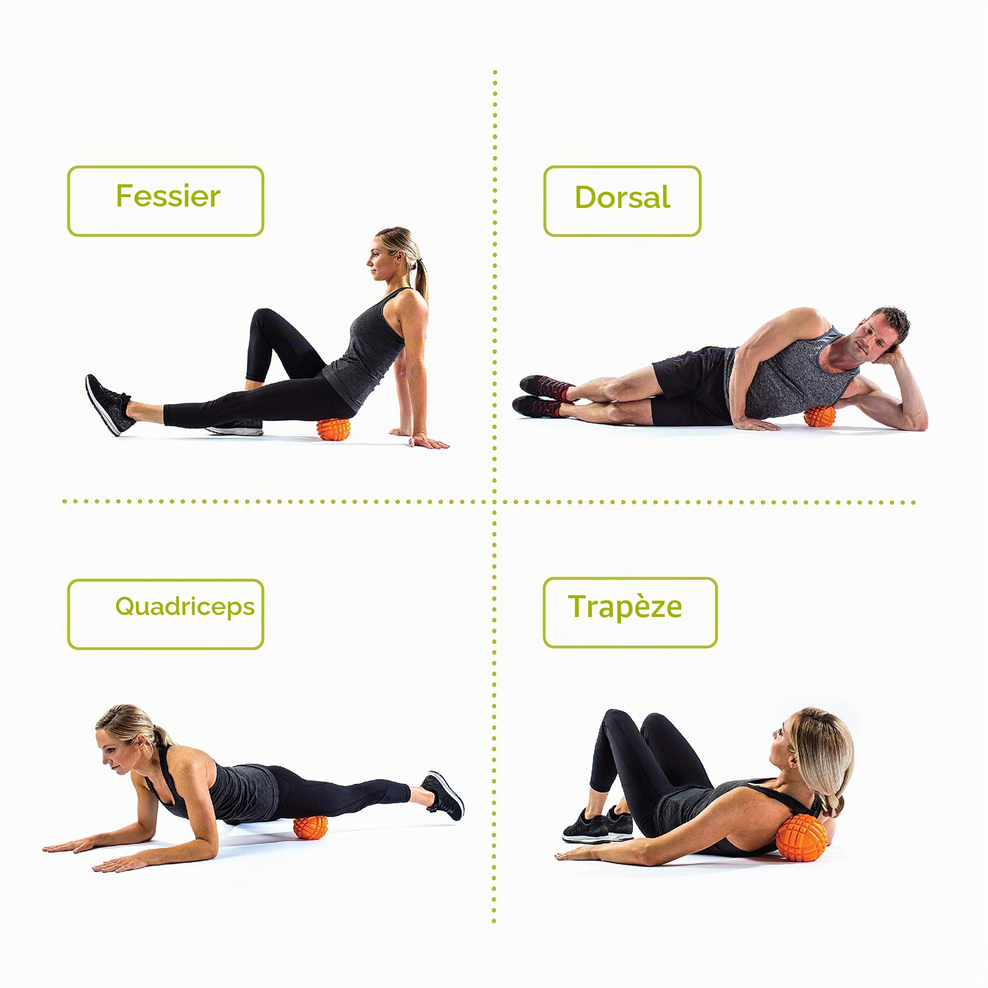 Triggerpoint Grid Ball, 12,7 cm Boule de Massage en Mousse