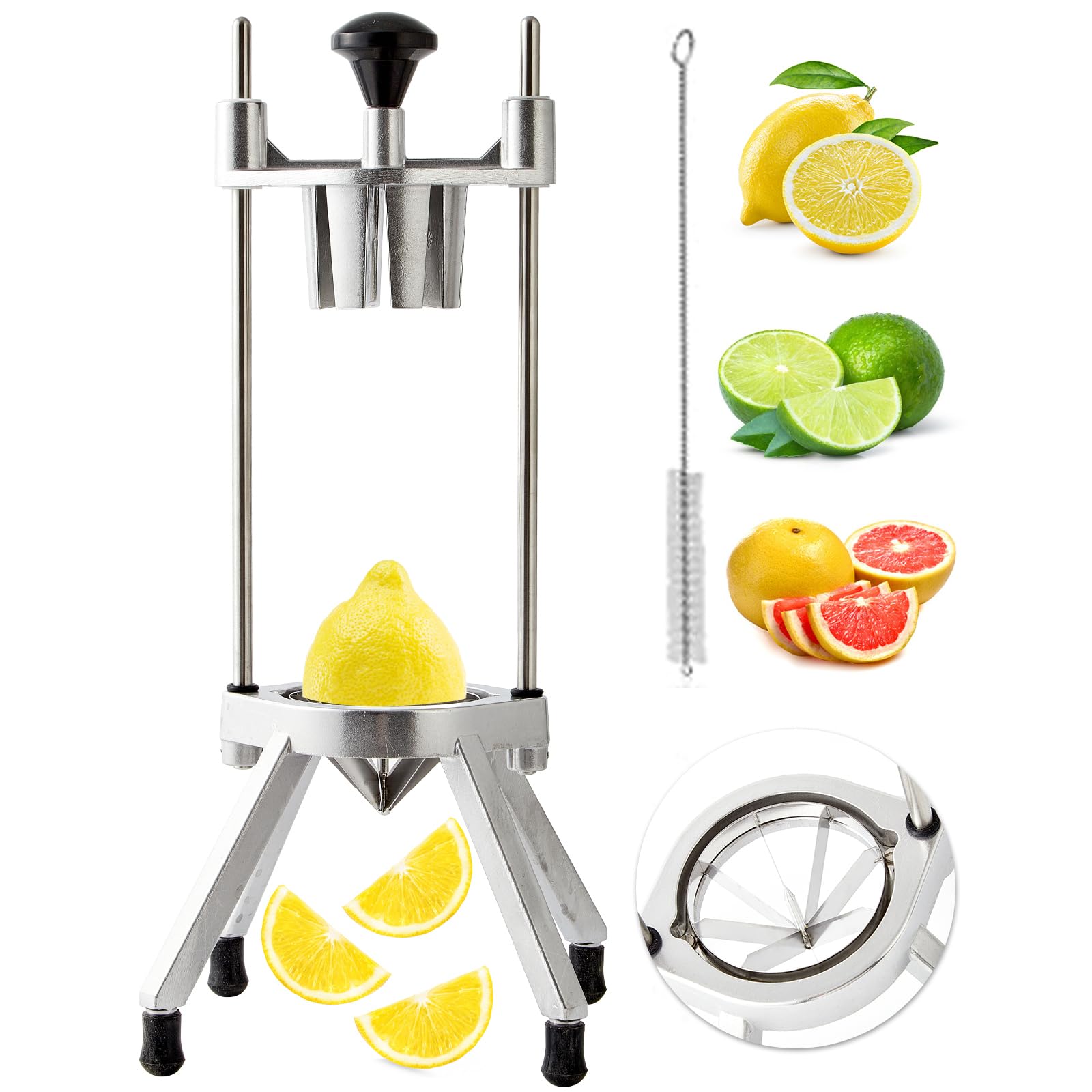 Snapklik.com : 8 - Section Commercial Lemon Cutter, Aluminum Alloy Lime ...