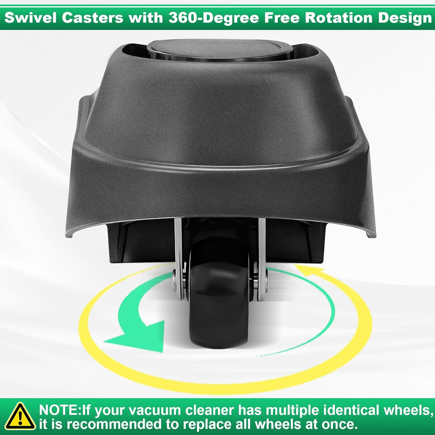 12388 Foot Caster & 12293 Caster Wheel Fits for Ridgid Shop Vac Vacuum Wheels Replacement Parts 6 to 16 Gal Replace WD16650 WD06350 WD1665M WD1635 WD1635M WD1245M WD12500 WD12460 WD1270