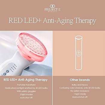 美顔器　RED LED ANTI-AGING DEVICE RED LED+ Anti-Aging Light Therapy Wand | Project E Beauty