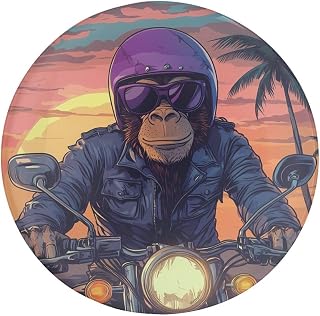 Animal Monkey Gorilla Riding Motorcycle Glass Fridge Magnets Cute Pattern Strong Magnets for Kitchen Whiteboards 1 PCS