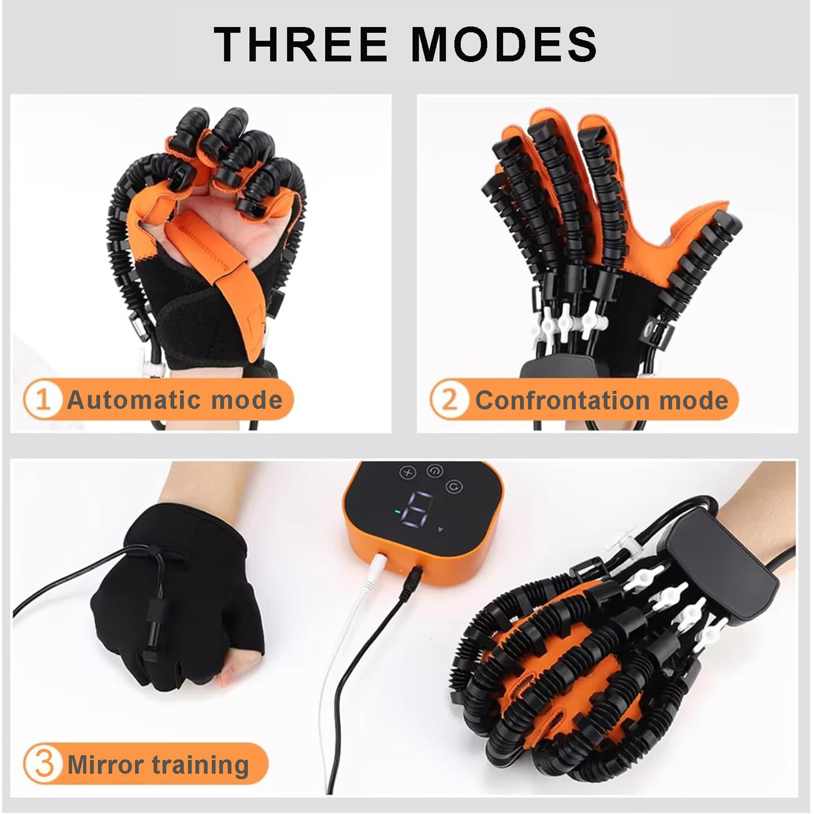 Guantes Robóticos de Rehabilitación para Ictus y Parálisis – Terapia de Manos y Dedos para Artritis y Recuperación de Hemiplejia Right Hand M