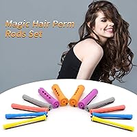Vista 2 de 120Pcs Hair Perm Rods Set, 6 Sizes Plastic Hair Cold Wave Rods, Heatless Perming Rods Hair Curlers Rollers with Pintail Comb for Long Short Straight