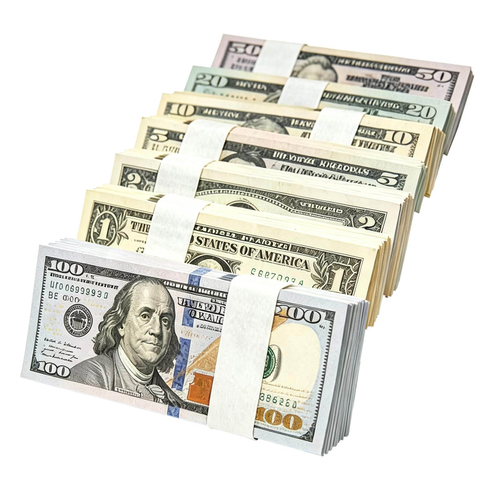 LUYIEDHA 140 Pcs Prop Money, Prop Money UK, Fake Money, Fake Notes, Play Money, Toy Money, Dollar Props for Movies, Advertising, Birthday Parties, Fancy Dress and Board Games