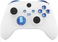 Vista 10 de eXtremeRate Botones de reemplazo para mando Xbox Core inalámbrico, defensas LB RB LT RT brillantes en oro cromo, teclas de inicio, retroceso, Dorado