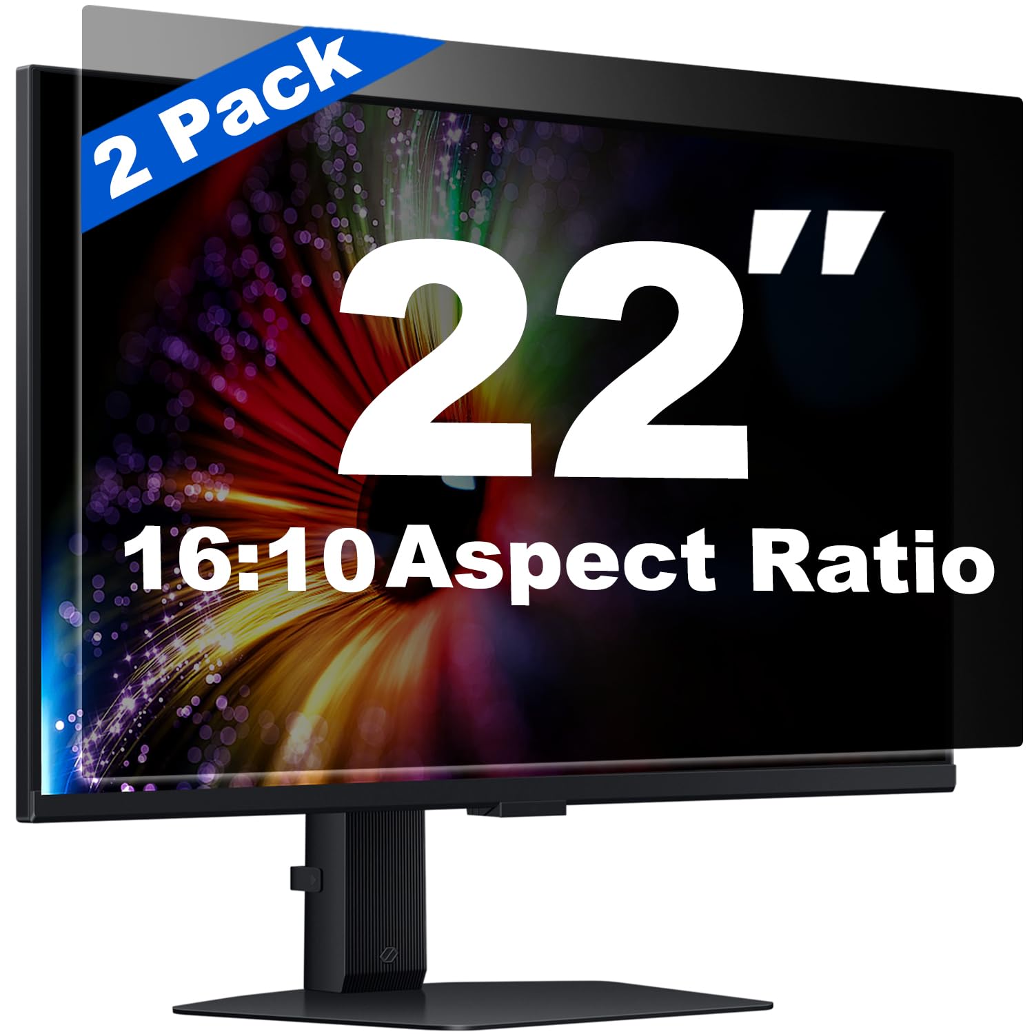 Photo 1 of [2 Pack] 22 Inch Computer Privacy Screen for 16:10 Widescreen Monitor, Anti-Glare Privacy Filter, Removable Anti-Scratch Anti-Spy Screen Protector
