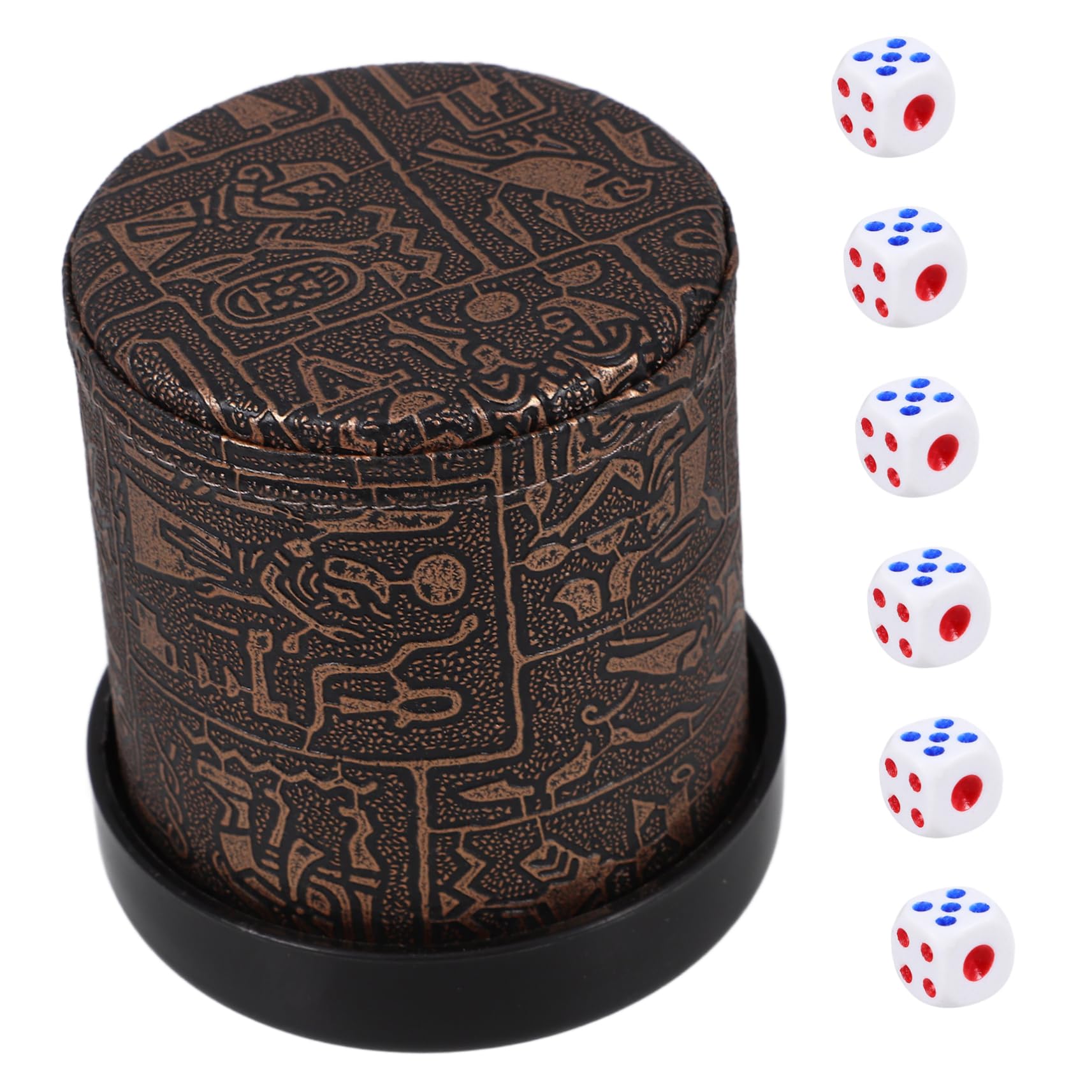 VICASKY 5sätze Geräuschloser Würfelbecher Mit Würfeln Und Sockel Spielzubehör Für Tischspiele Und Partys Für Drinnen Und Draußen