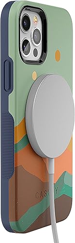 Miniatura 6 de Casely Funda para iPhone 12 Pro Max  Compatible con MagSafe  Endless Peaks  Funda de montaña con bloques de color
