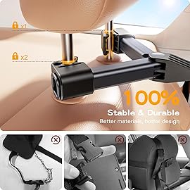 TAZENI Baby Car Mirror for Baby Hook Clip Design Never Shake Baby Mirror for Car Seat Rear Facing Easy Install Crystal Clear View ShatterProof Crash Tested White