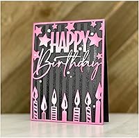 Vista 3 de Troqueles para álbumes de recortes, troqueles de corte de metal de cumpleaños para hacer tarjetas, plantilla de papel para manualidades, plantillas