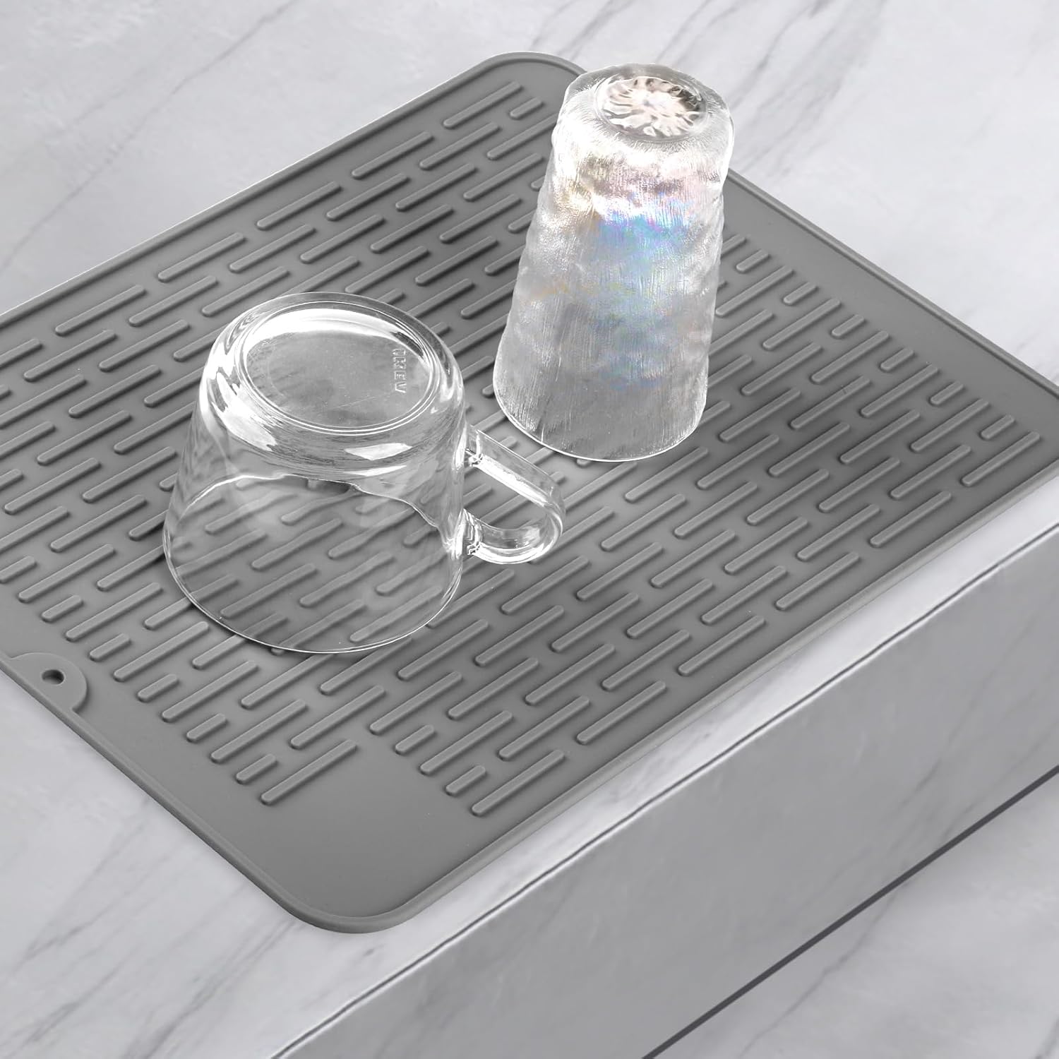 GeeRic Dish Drying Mats,16*12 Inch Heatresistant Silicone