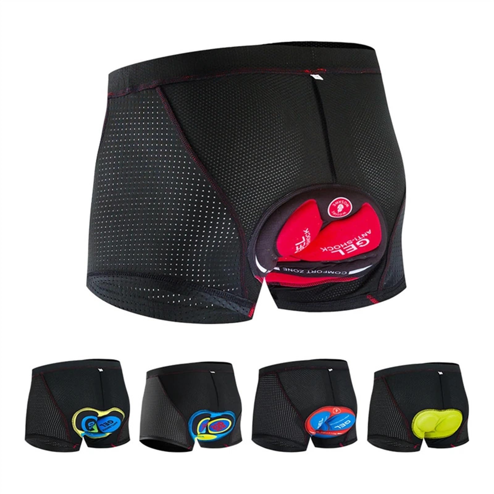 Genérico Culote Ciclismo Hombre, Ropa Interior de Ciclismo for Hombre con cojín Espuma Silicona y Gel, Pantalones Cortos Transpirables for Exteriores, MTB, Bicicleta Carretera, Bikepacking