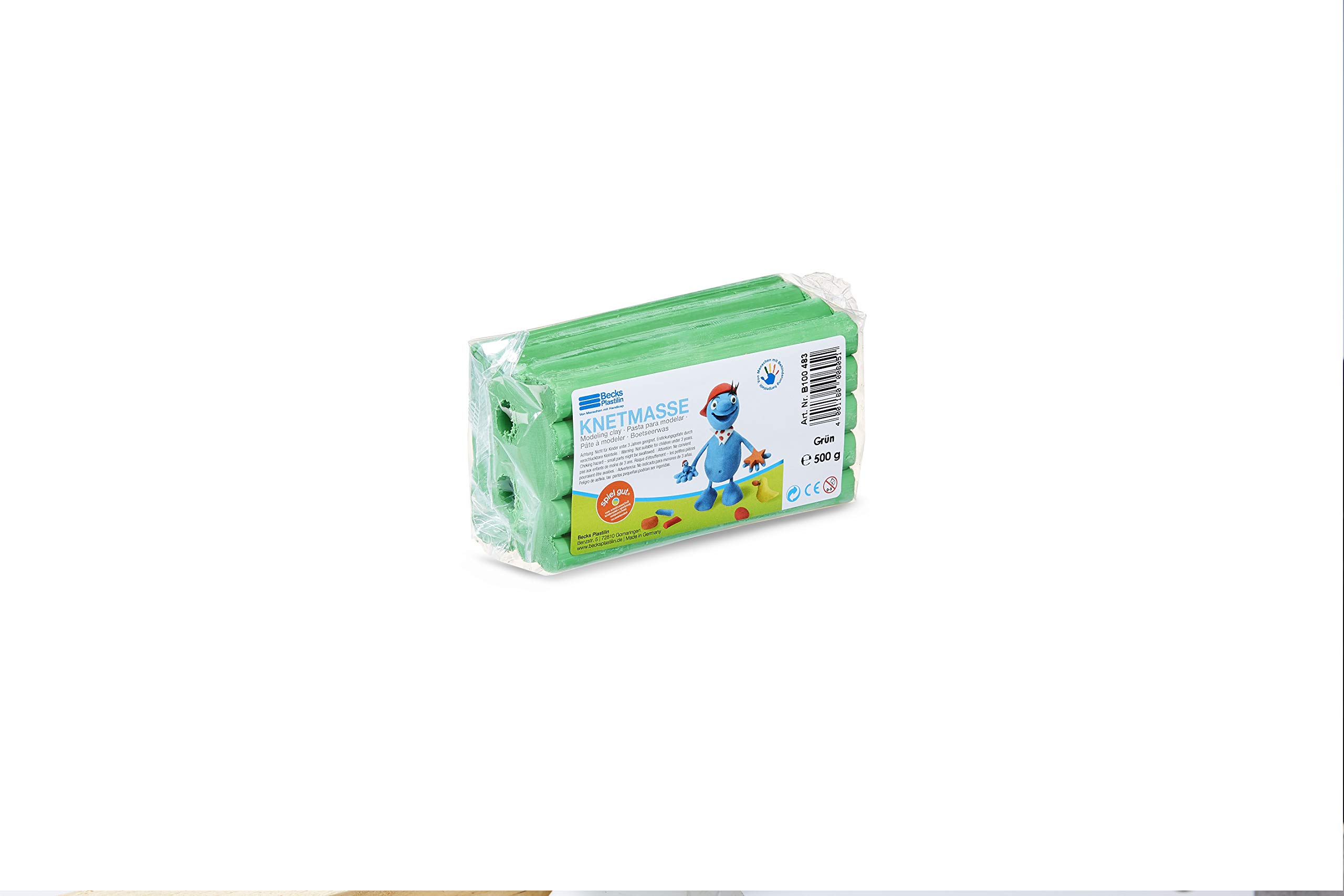 Becks Plastilin- plastilina, Color Verde, 500 g (B100483)