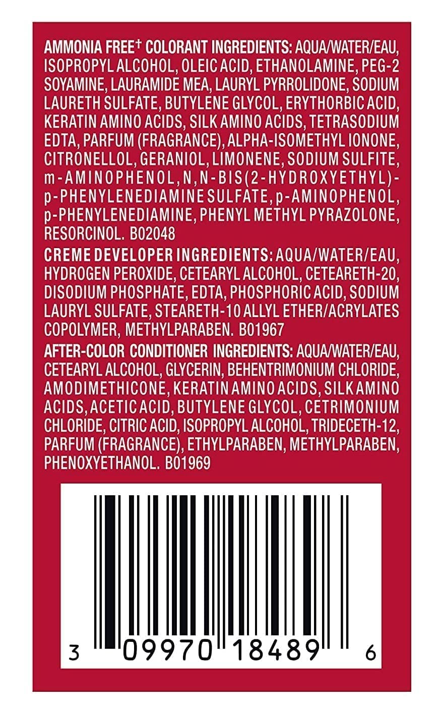 Revlon ColorSilk Ingredients List