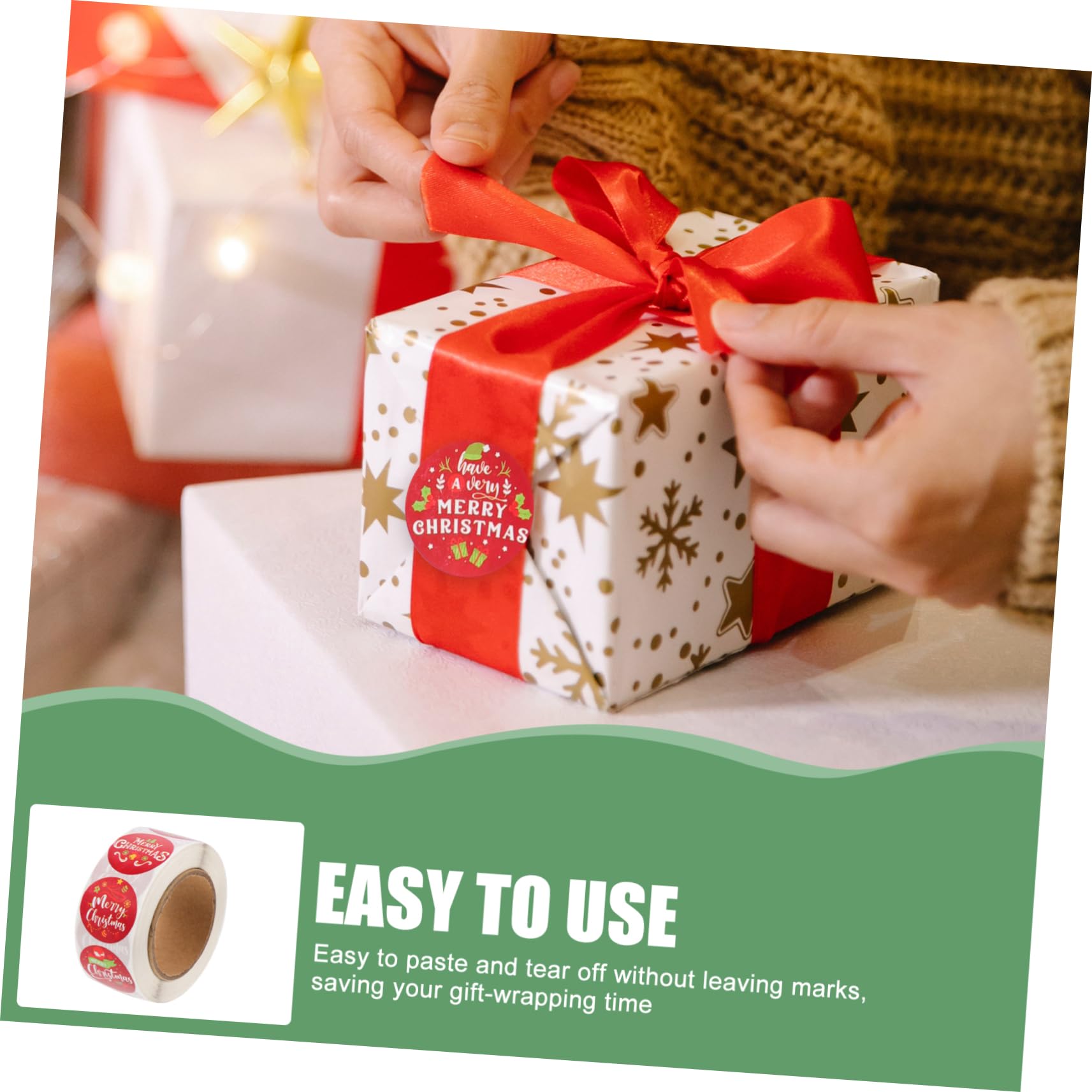 16piezas Pegatinas Adhesivas Navideñas Para Decoración De Surtido De Sellos Circulares Para Cajas y Embalajes Para Fiestas y Manualidades
