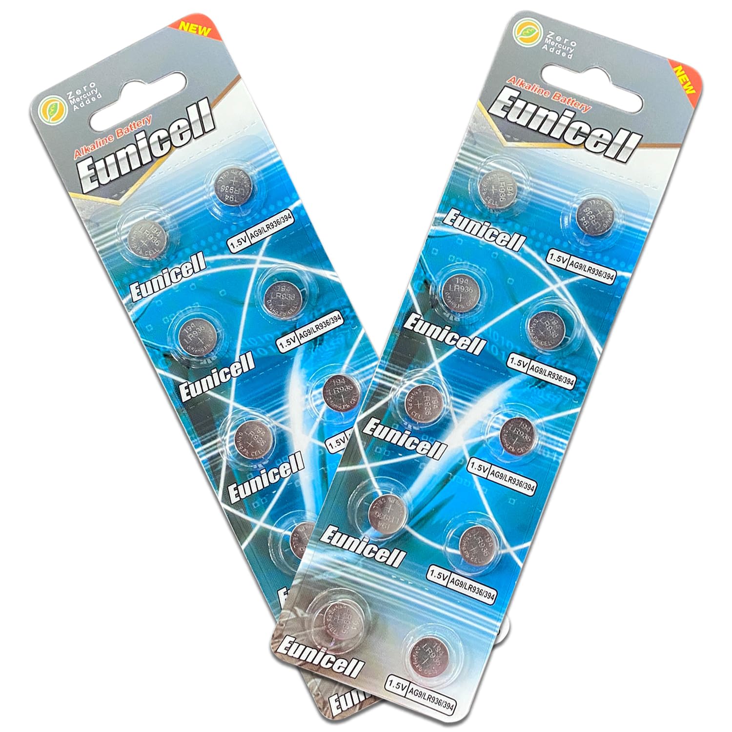 Pack of 10 - LR920/AG6 Eunicell 1.5V Button Coin Cell Alkaline Batteries - Suitable for use in LED lights, Digital Voice Recorders, Toys, Blood Glucose, Cholesterol Testing, Meters, Toys — view 29