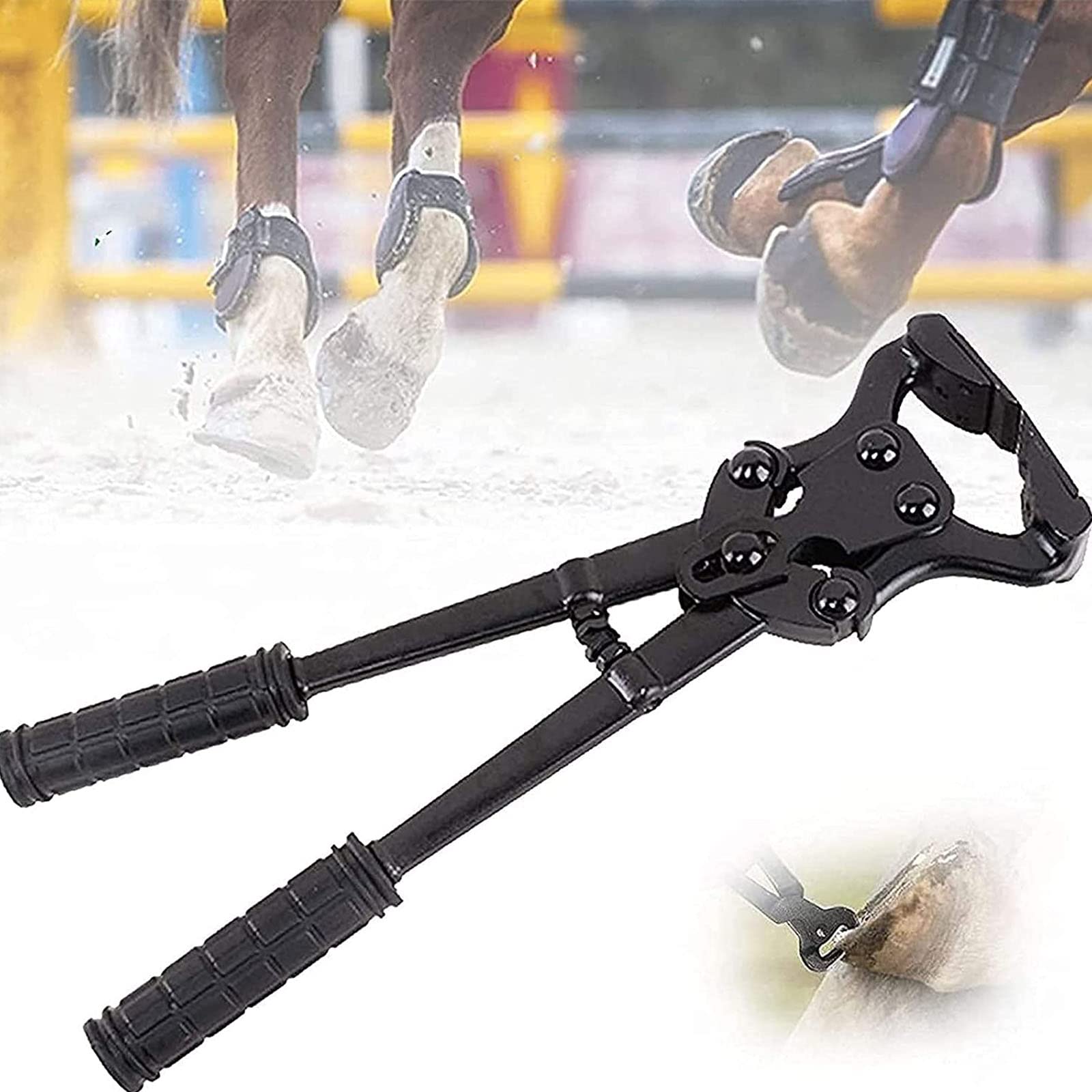 Trimmer for zoccoli di cavallo, coltello for zoccoli di cavallo, tronchese for zoccoli da 16 '', kit di attrezzi for pinze for bovini con materiale in lega di alluminio Manico antiscivolo Angolo massi