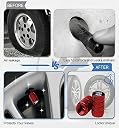 PAVANI Car Tyre Valve Caps Metal Stem Air Cap Covers for Wheels – Nozzle Dust Protector Compatible for Kwid, Triber, Kiger, Duster, Lodgy, Pulse, Captur, Scala gallery image