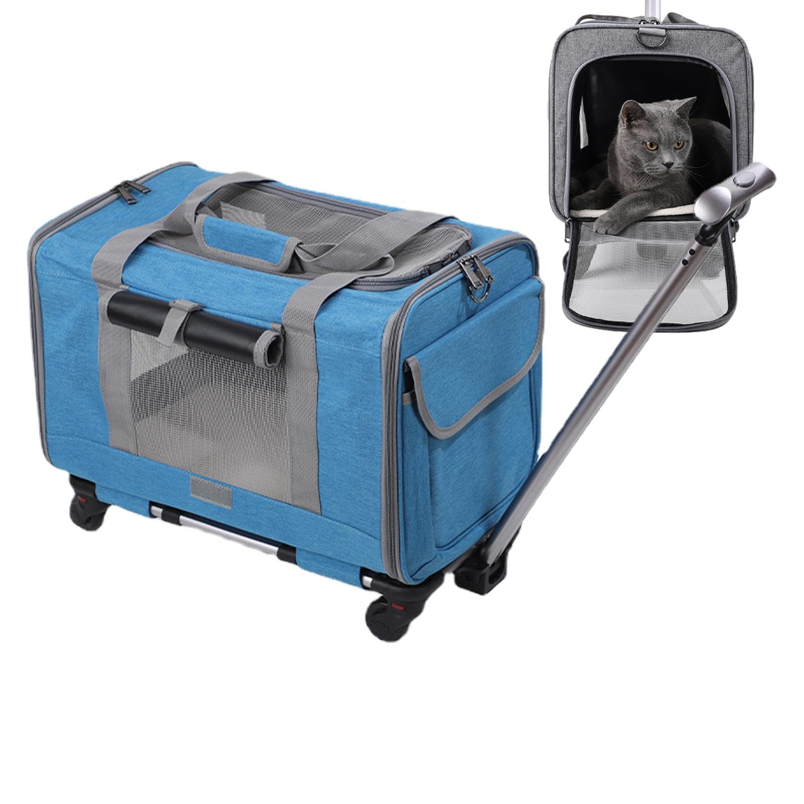 Transporttasche für Hunde: Tragbare Gepäcktasche für Hunde, Reiserucksack | für Hunde, von Fluggesellschaften zugelassen, Mehrzweck-Reisetasche für Haustiere mit Sicherheitsreißverschlüssen, Fi-Tasche