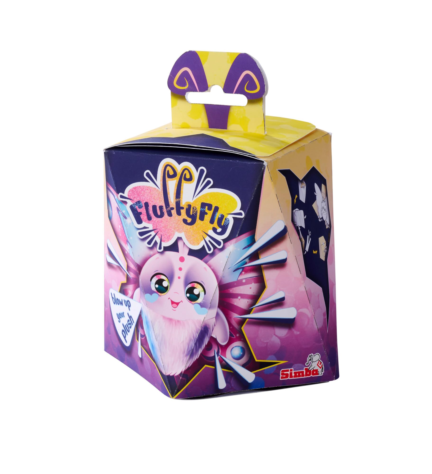 Simba Fluffyfly Peluche Mariposa Inflable 30 cm. Efecto Sorpresa con Confeti. Peluche Blandito con Ojos Arcoíris. 4 Modelos Surtidos Envio Aleatorio. A Partir de 3 Años (105951577)