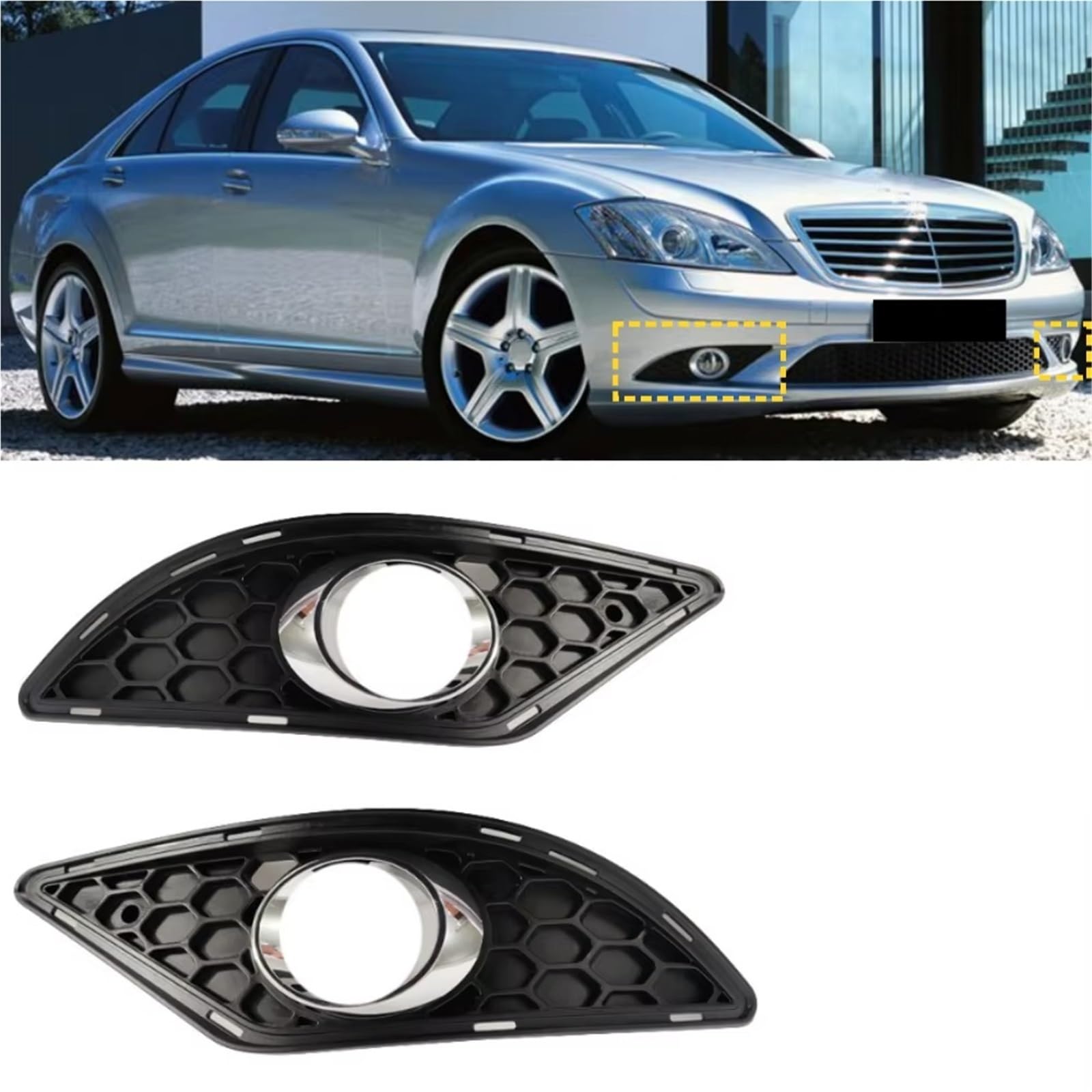 Per Mercedes-Benz Per S-Class W221 2007-2013 Griglia Fendinebbia