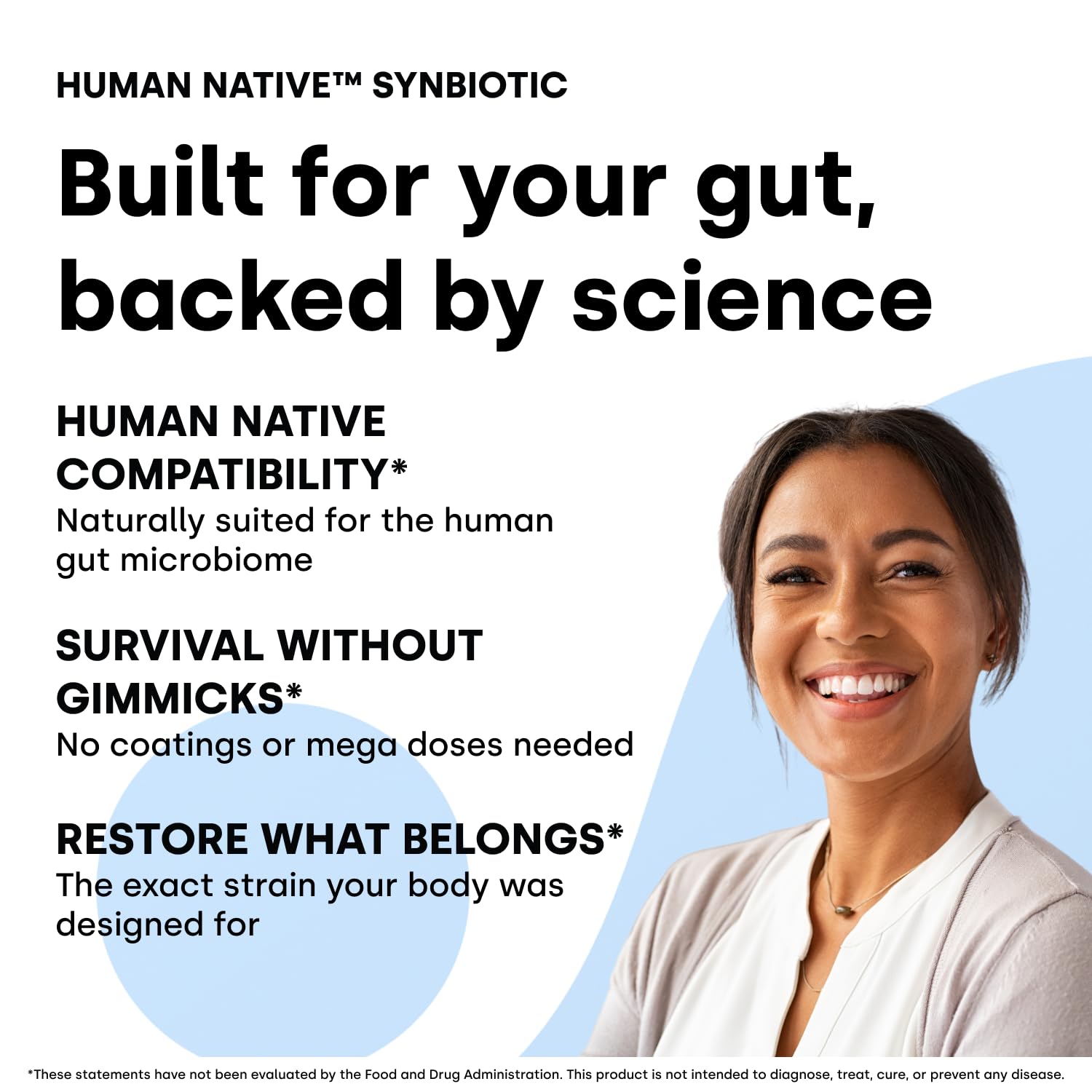 Human Native Bifidobacterium Adolescentis Synbiotic | Fewer Urgent Bowel Movements, Reduced Bloating/Gas, & Digestion Support | Clinically Studied Probiotic | 30ct (30 Day Supply)