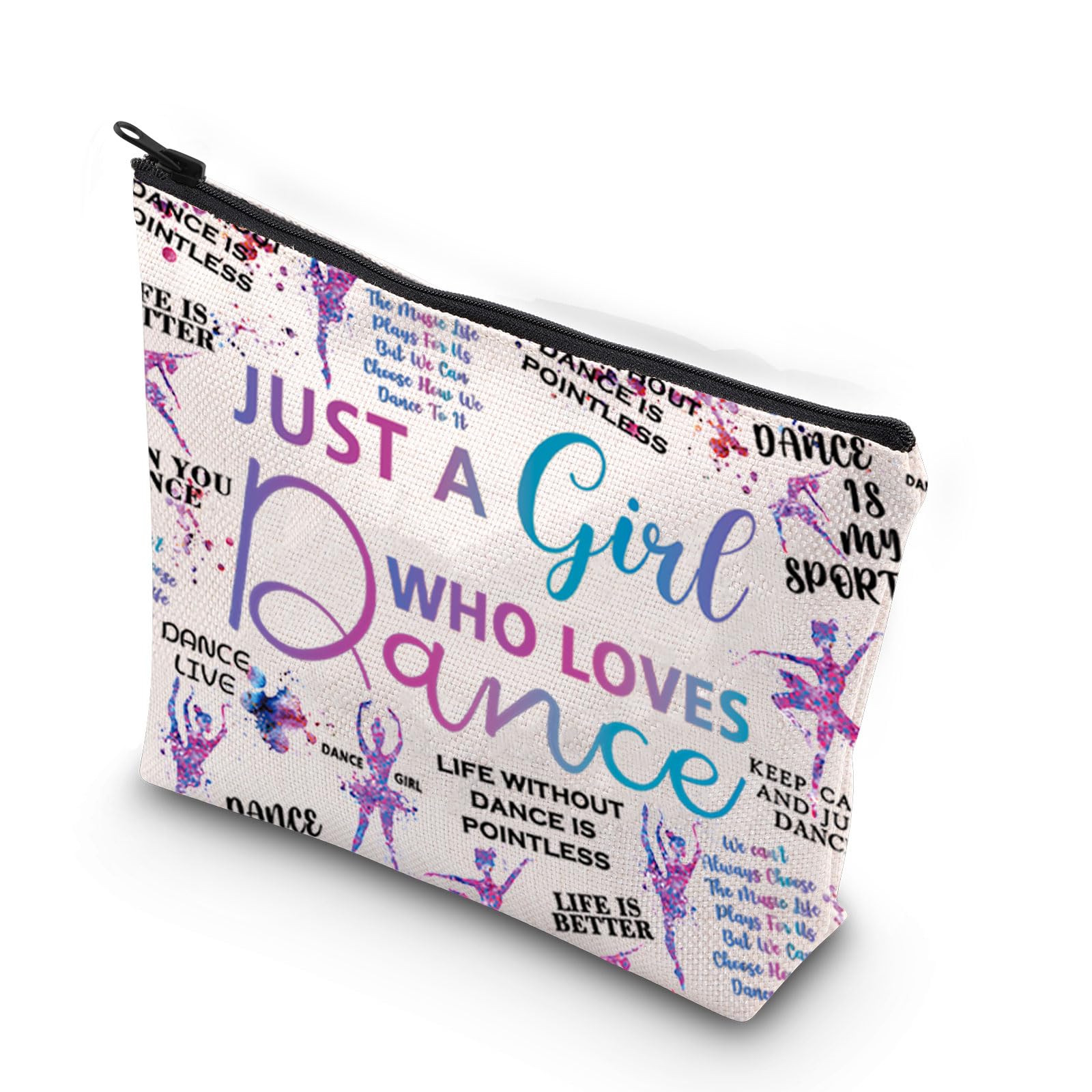 LEVLO Dance is My Sport Cosmetic Makeup Bag - Multicolour, Waterproof, Zipper Pouch - Loves Dance 1UK