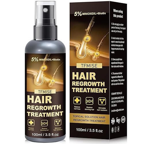 Minoxidil Spray - 5% de minoxidil para hombres, productos de minoxidil para mujeres para el crecimiento del cabello, dispositivos de crecimiento del