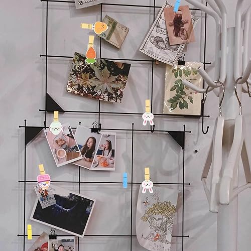 Miniatura 8 de ABOOFAN 40 mini pinzas de madera para la ropa, conejito de Pascua, zanahoria, pollo, pinzas de madera con cordel de yute, clips de fotos, clips de