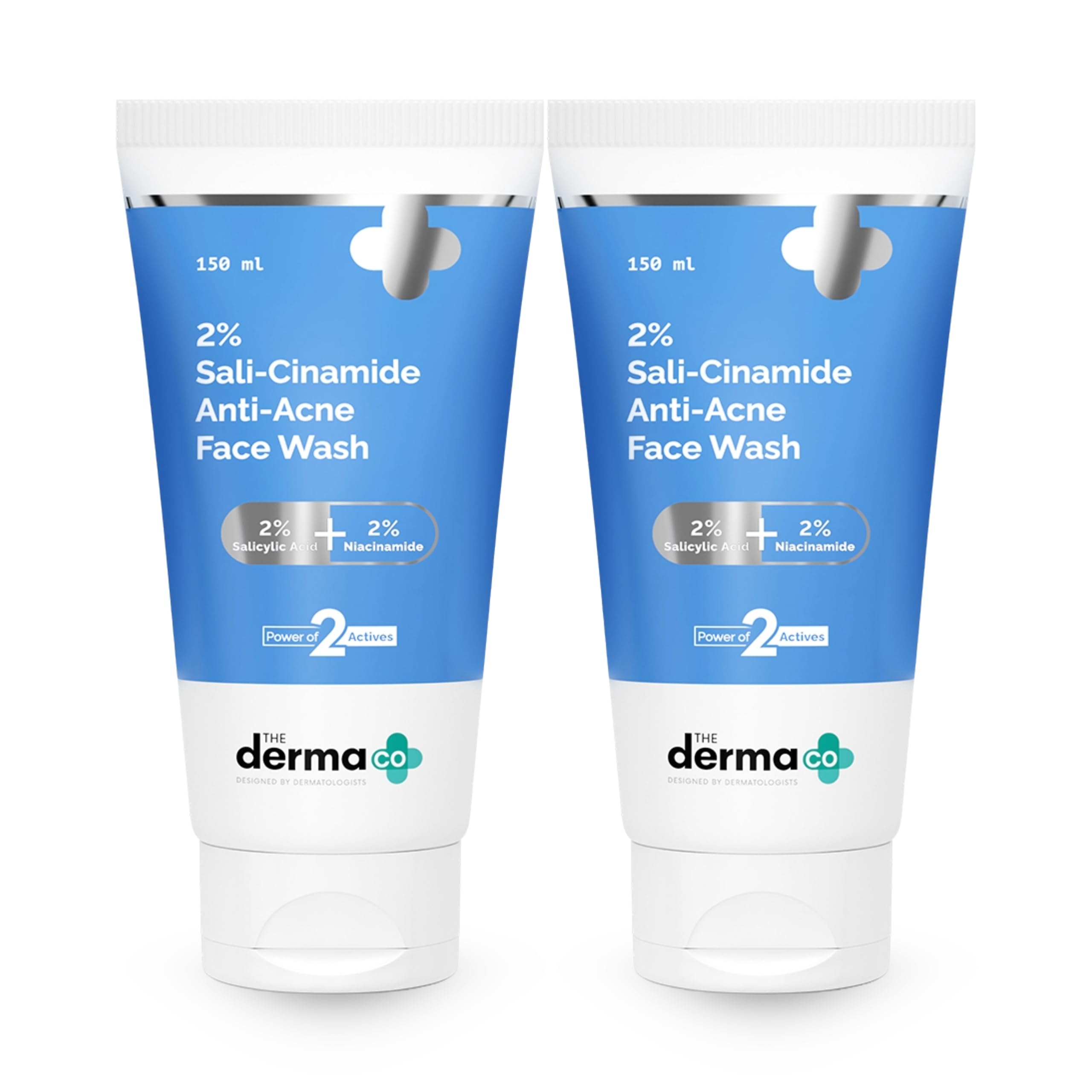 The Derma Co 2% Sali-Cinamide Anti-Acne Face Wash | With 2% Salicylic Acid & 2% Niacinamide | Treats Active Acne & Fades Marks I For Oily & Combination Skin | Power of 2 Actives | For Men & Women |