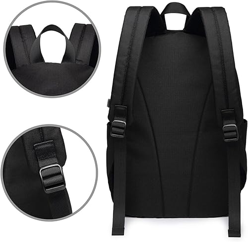 Miniatura 6 de Mochila de viaje con USB retro vintage de los años 80 y 90, mochila duradera con puerto de carga USB y conector para auriculares, bolsa de