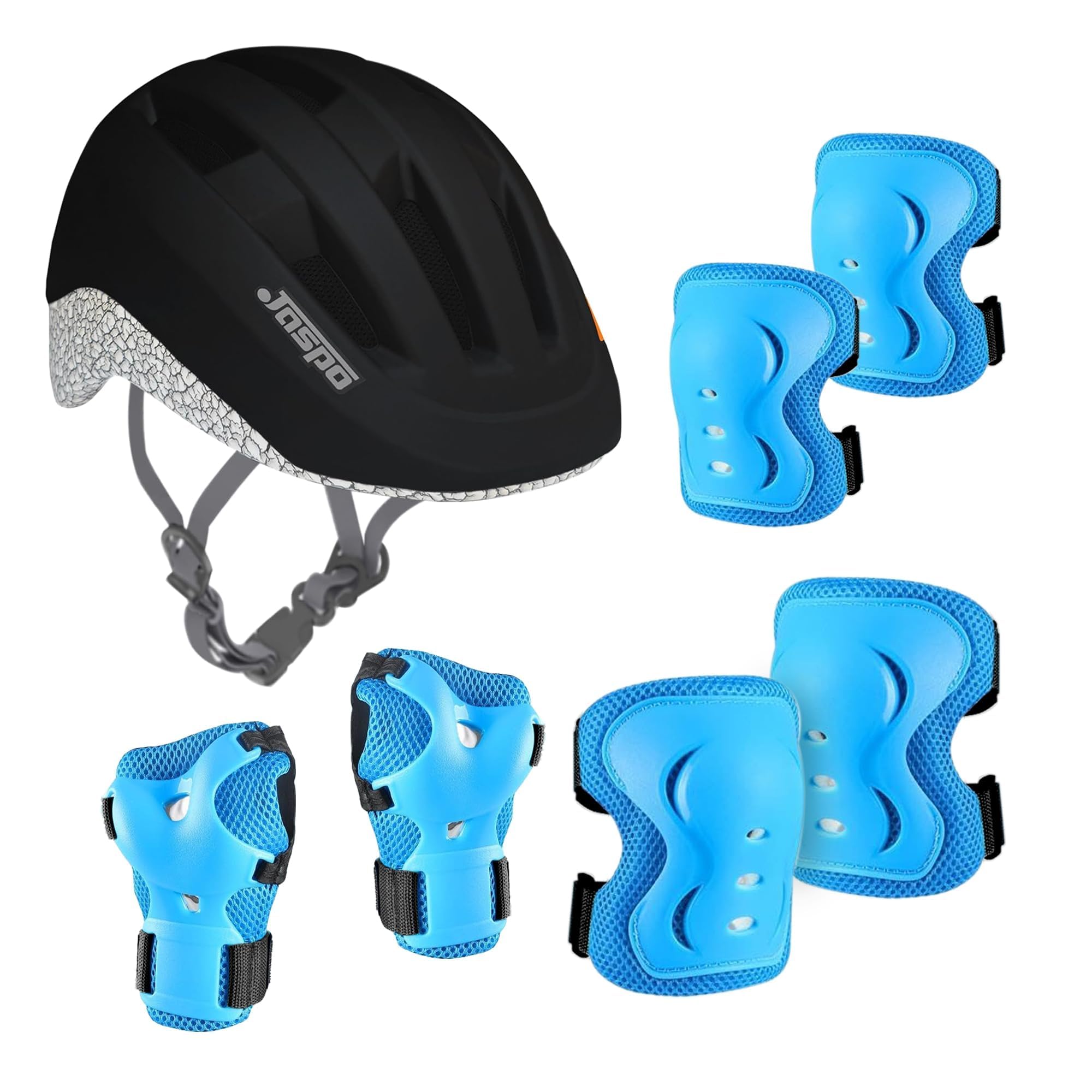 Plastic Pro Shield Gear Bundle for Age Group 7 Years Old and Above (Blue, Medium)