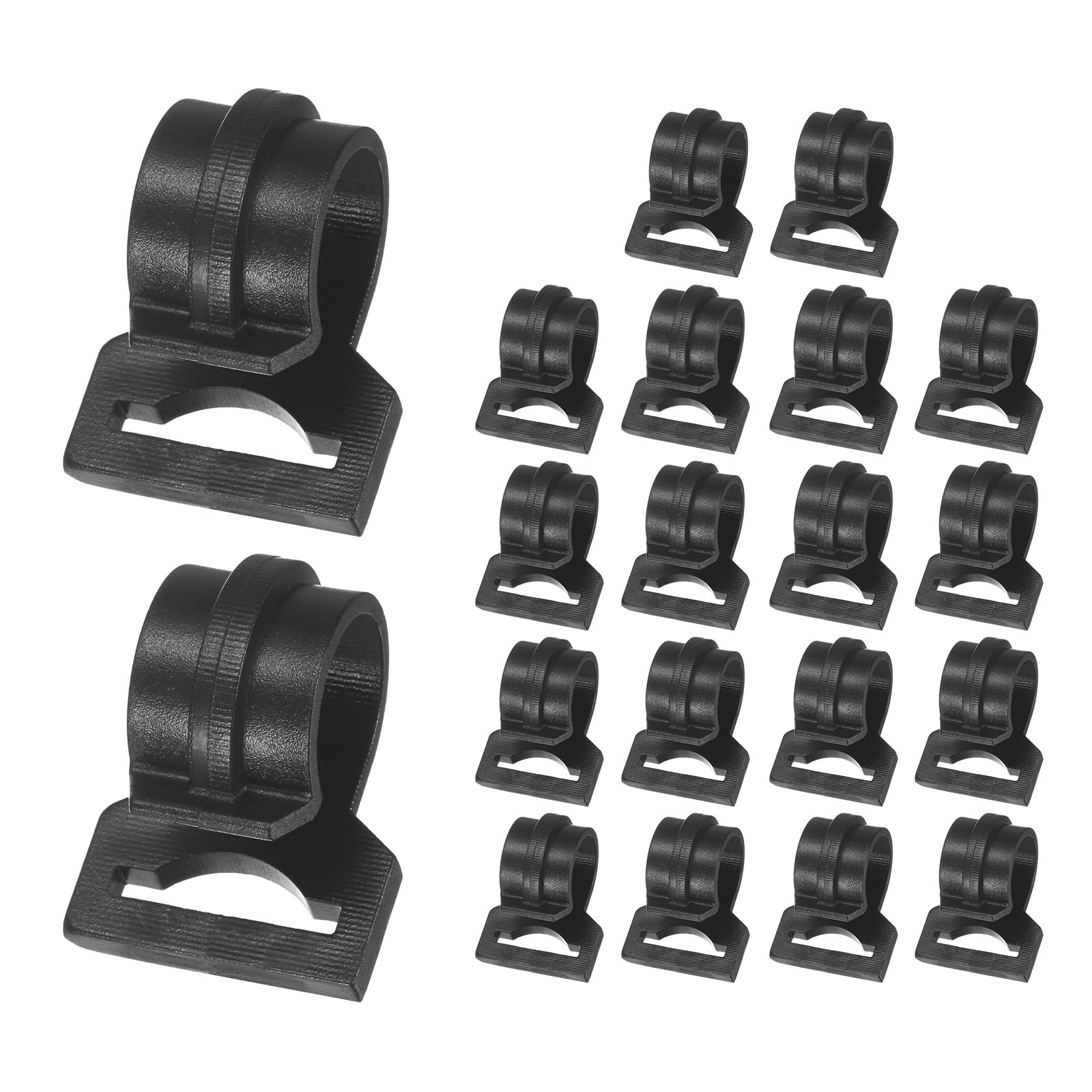 TIXIPEM 0.63IN Tent Pole Clips [20PCS] - C-Shaped Clamp Use for Camping & Awning Tent & Canopies Poles - [POM Plastic] Tent Pole Attachment Clips Webbing Strap Clamp — image 1