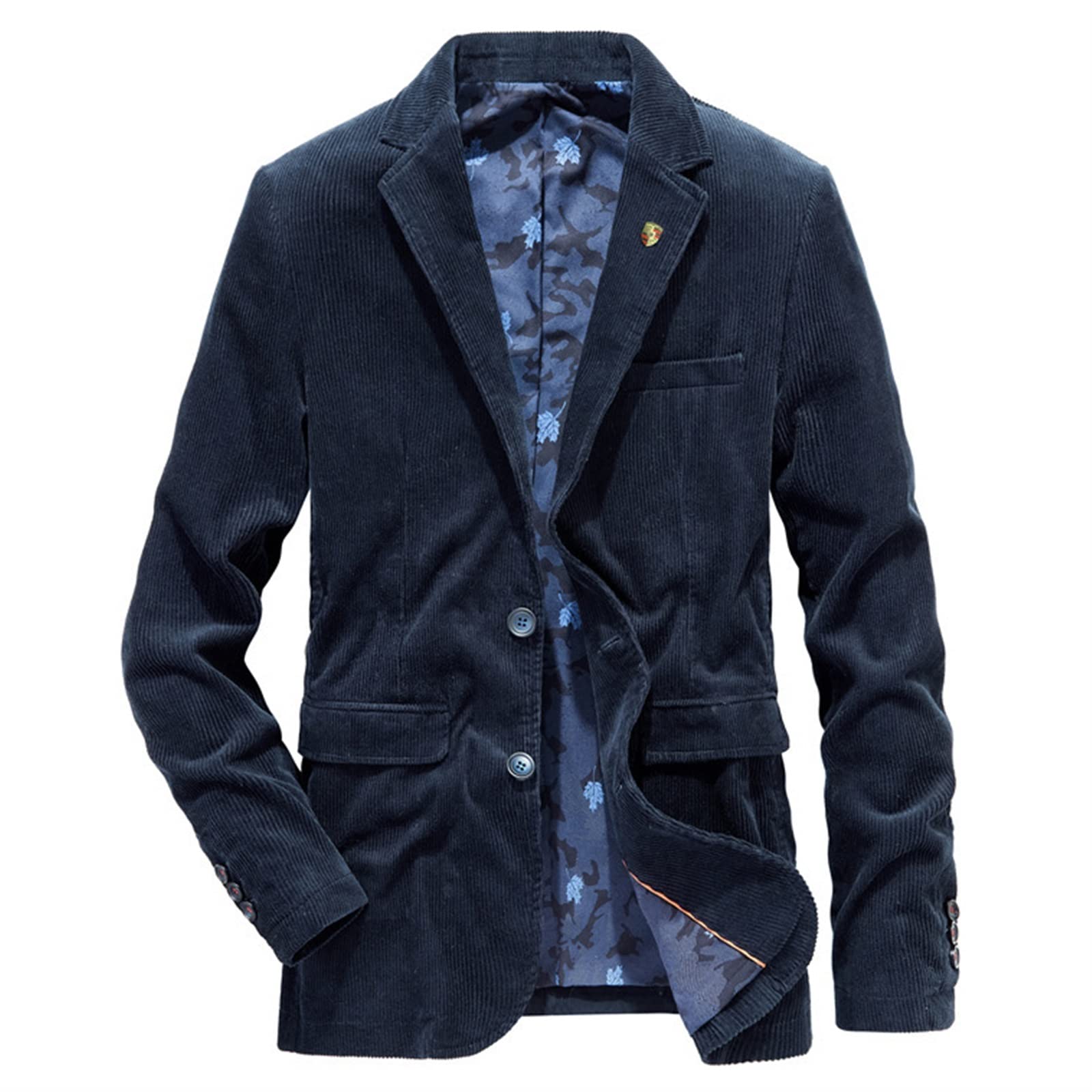 Herren Cord Blazer Sportlich Leichte Jackett Regular Fit Modern Business Anzugjacke Regular Fit Klassisch Blazer Herren Sakko Party Blazer für Herren