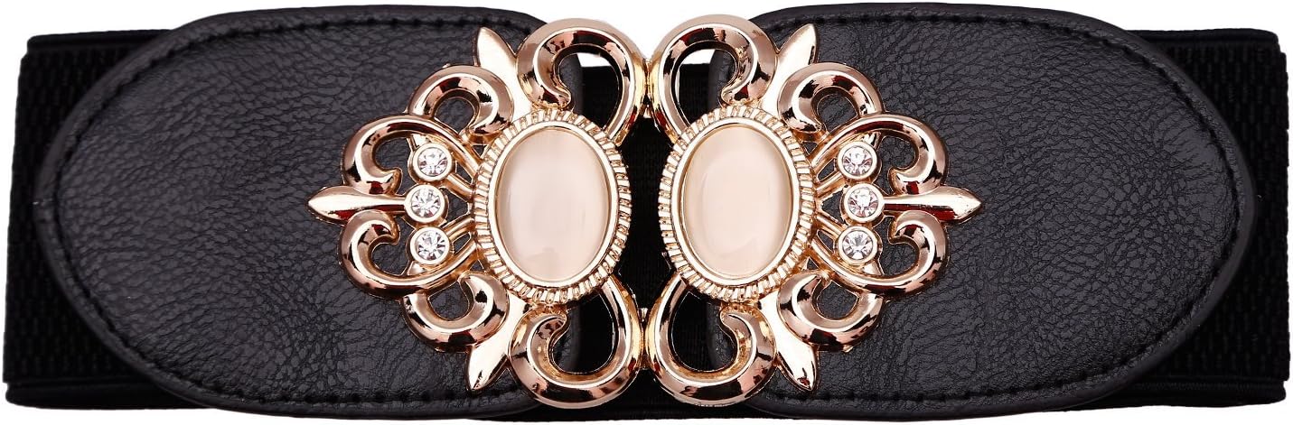Stylehoops Women's Belt(ST-B1015SM733B, Black, 34)