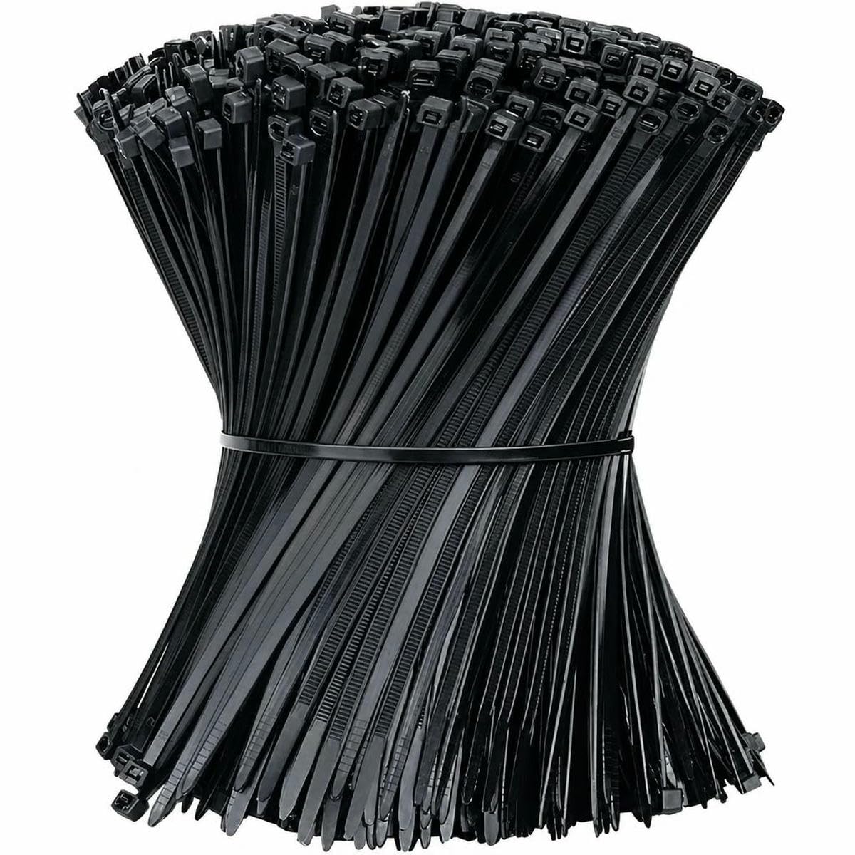 Bsguz 3X150mm Black 100/200/300/500/1000Pcs Self-Locking White Black Nylon Cable Zip Ties Fastening Ring Nylon Clamp Strap With Lock-300Pcs