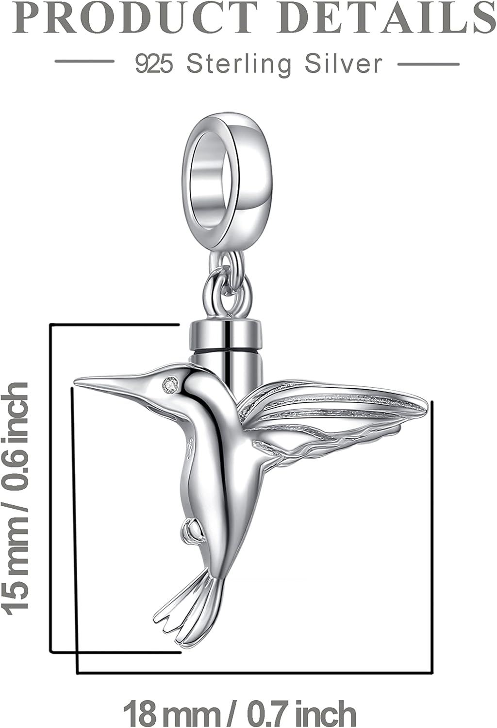 S925 Sterling Silver Urn Charm for Ashes for Women fit Pandora Bracelet and Necklace Jewelry, Memorial Keepsake Gifts Jewelry