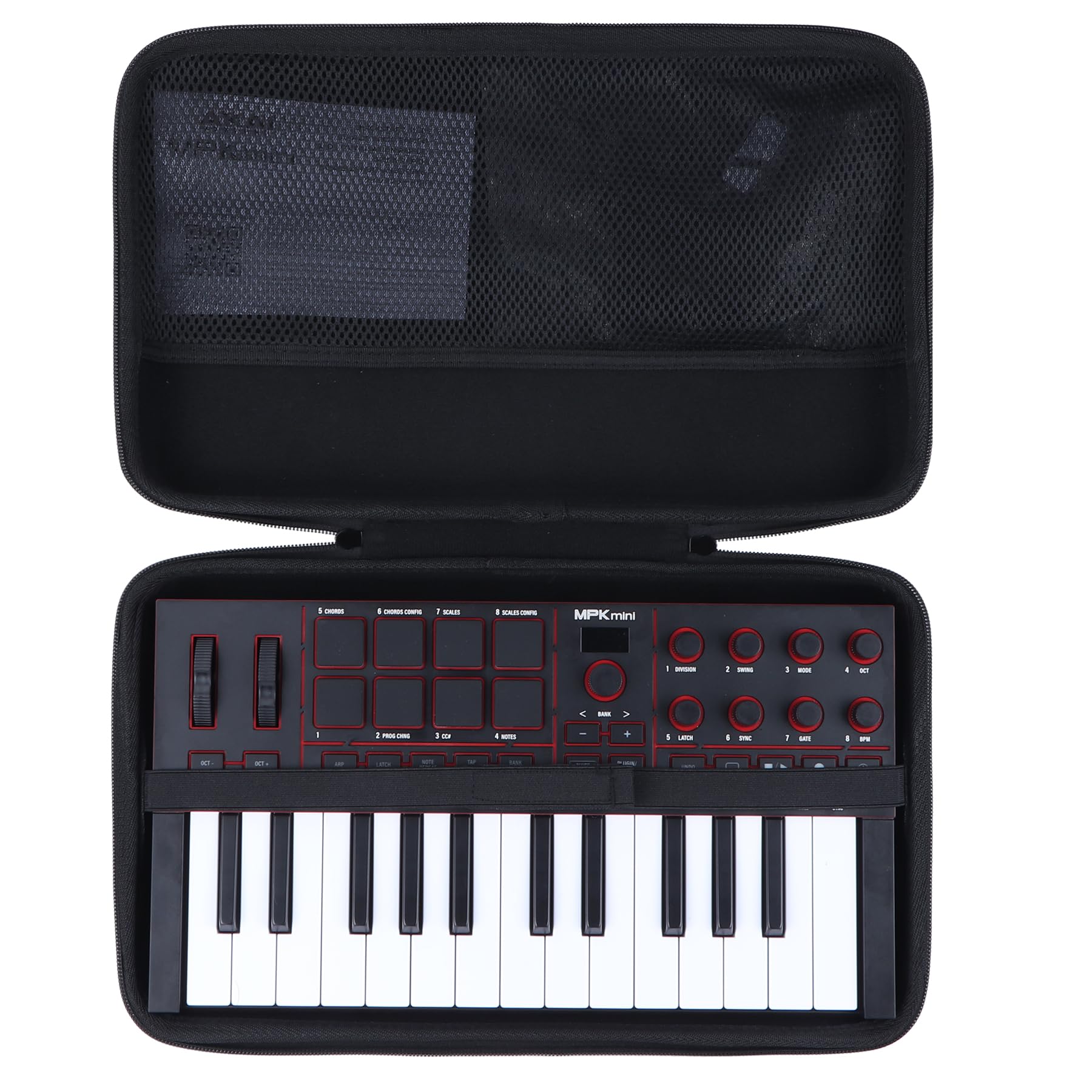 Lebakort Twarde etui ochronne etui do Akai Professional MPK Mini IV USB-C MIDI Keyboard Controller (czarny)