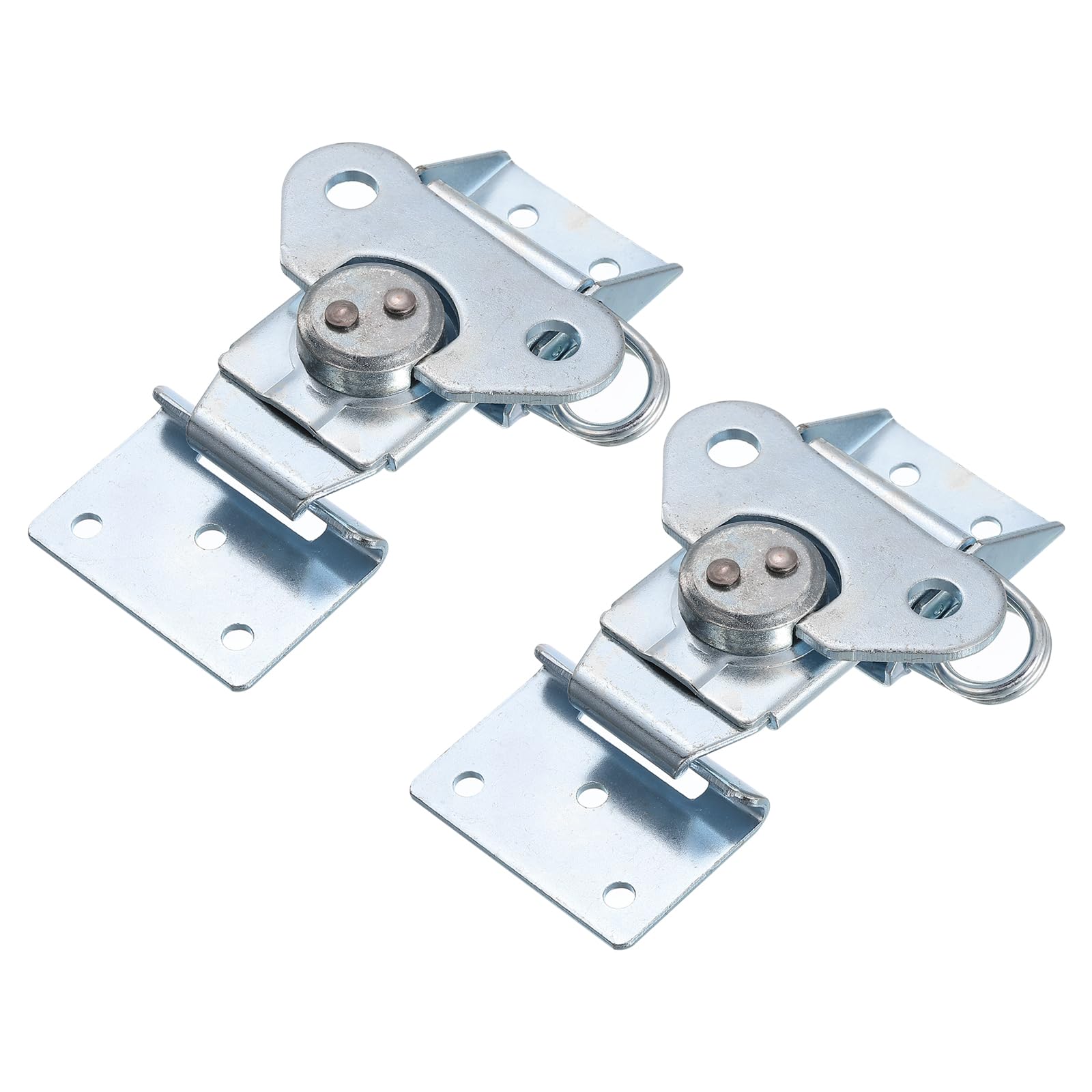 Loquet papillon torsadé à ressort 12 cm en alliage bleu pour caisse et boîte en bois (x2)