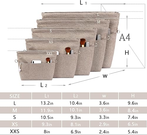 Miniatura 5 de VANCORE - Bolso organizador con 13 bolsillos, bolso y bolsa de mano con cremallera