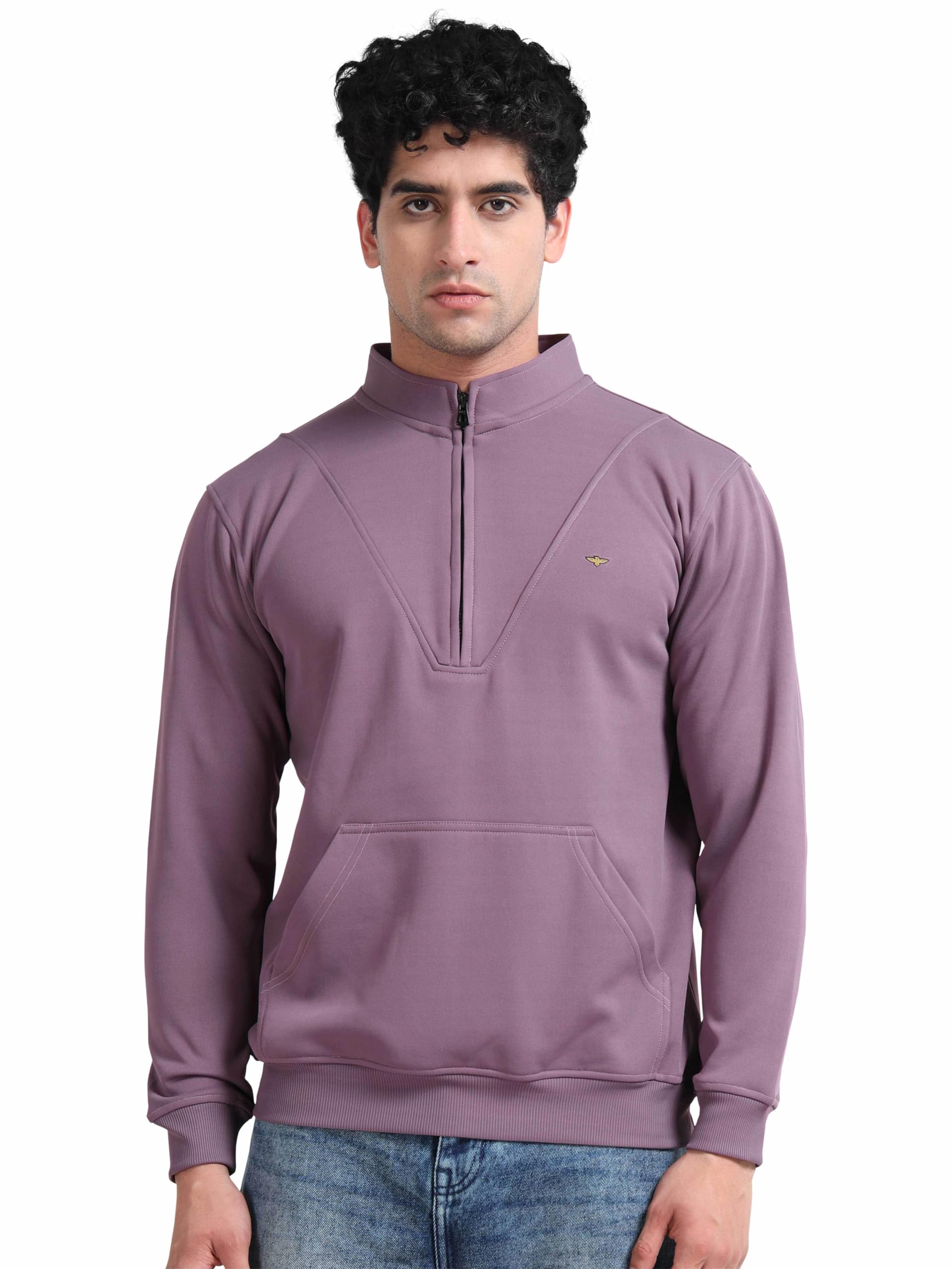 stellers Unisex Regular Fit Sweatshirt | Half Zip | Feather Touch Feel | Anti-Odor |-picture-44