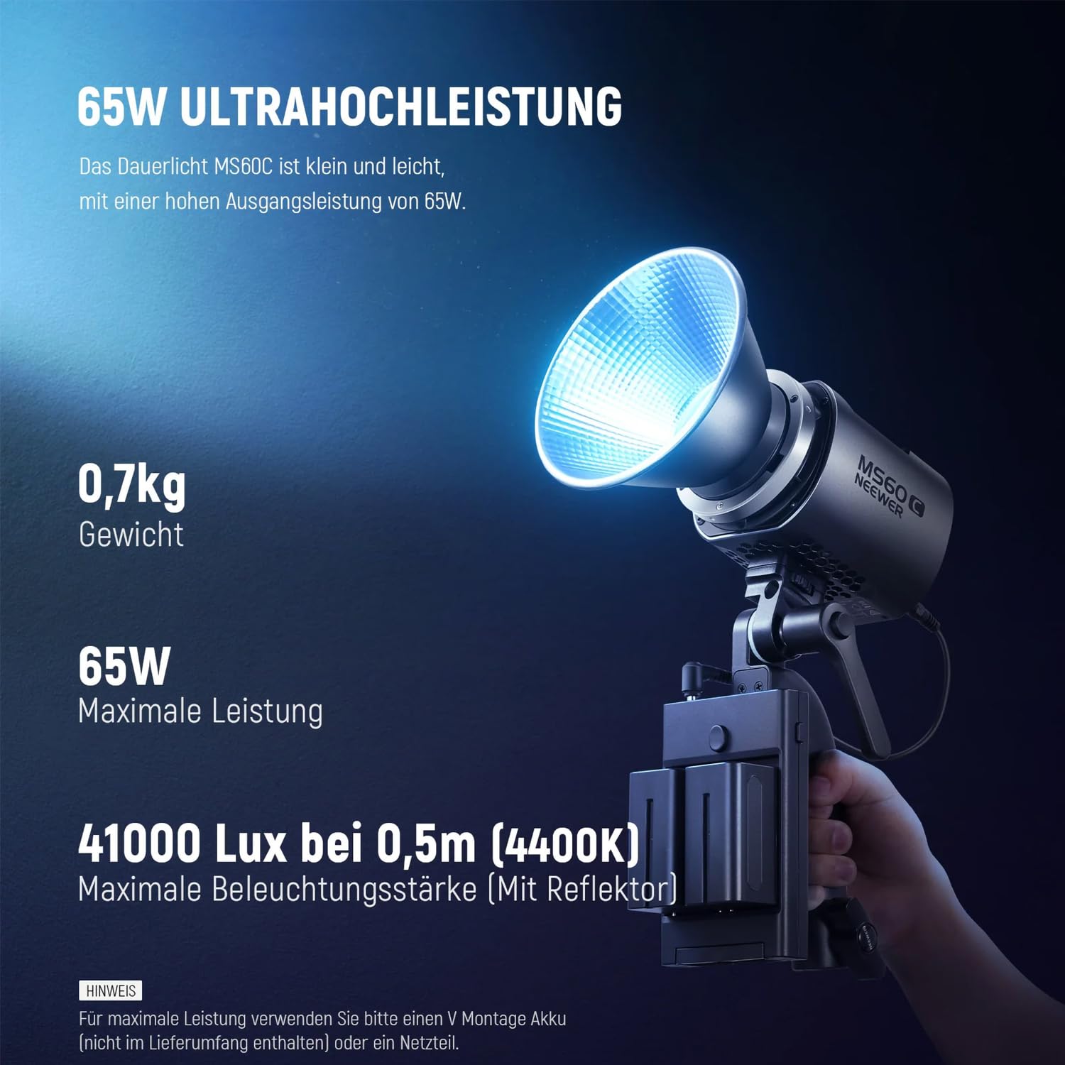 Neewer MS60C światło ciągłe LED do fotografii wideo RGB 65 W ze statywem keepdrum i przegubem kulowym