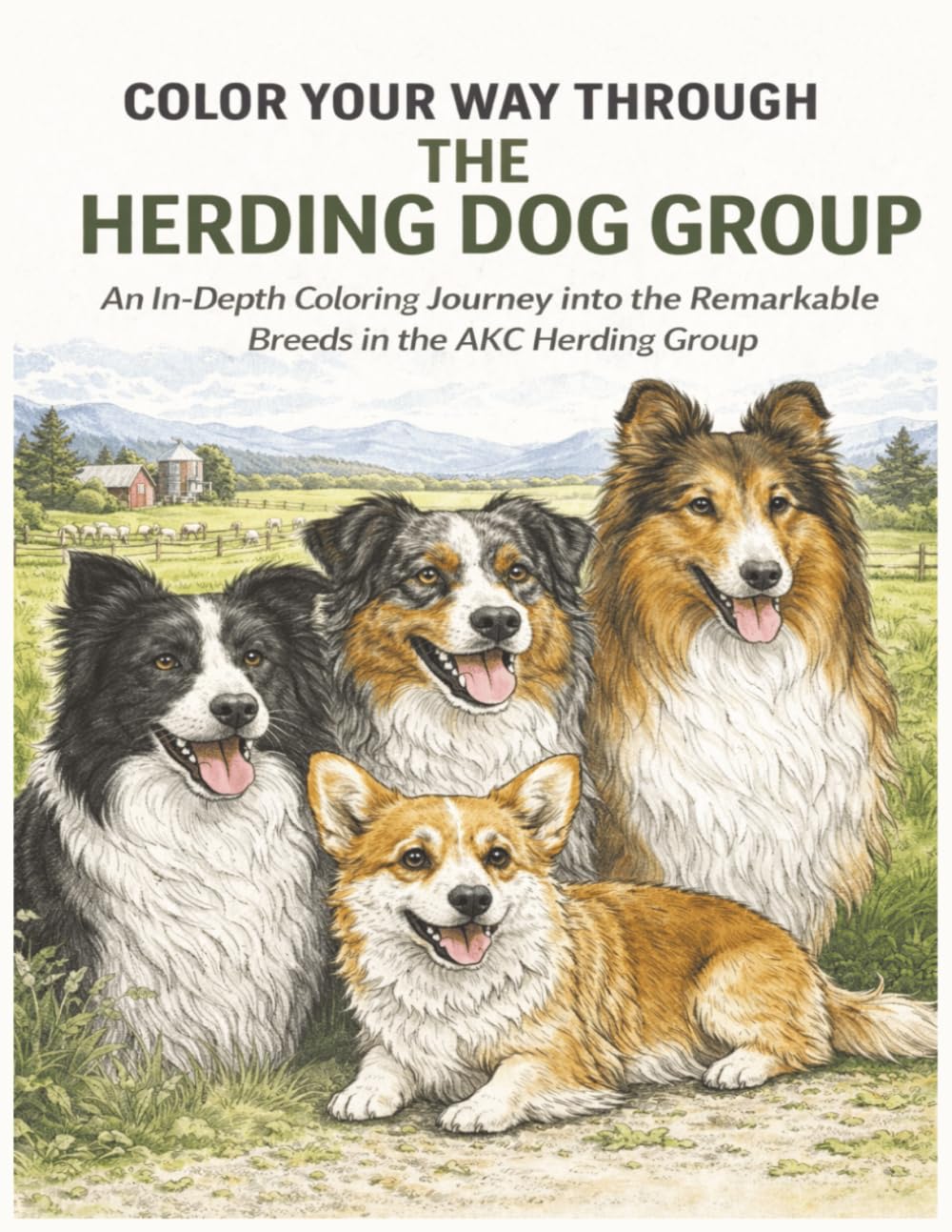 Color Your Way Through The Herding Dog Group: An In-Depth Coloring Journey into the Remarkable Breeds in the AKC Herding Group
