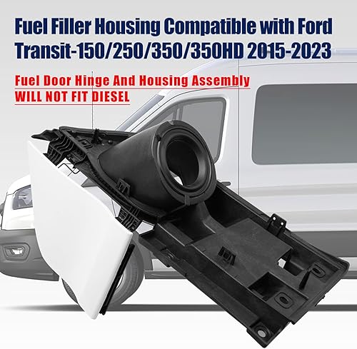 Miniatura 3 de Jaronx Compatible con Ford Transit - Conjunto de puerta de combustible 2015-2024, kit de puerta de llenado de bisagra de carcasa de combustible con