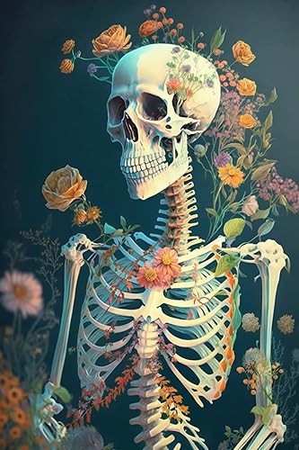 Miniatura 8 de STOJAN Kit de pintura de diamante de esqueleto de árbol muerto, pintura de diamante redondo 5D, proceso de pintura digital, adecuado para adultos y